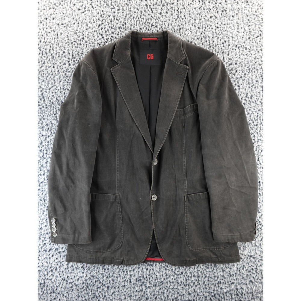 Club of Gents Blazer Jacket Green Cotton Blend Slim Fit 2 Button Men's 42R